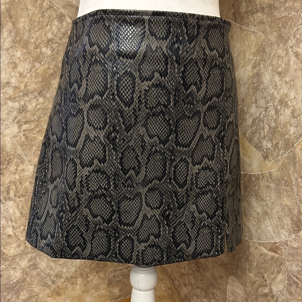 Blush Black and Gray Snake Print Mini Skirt